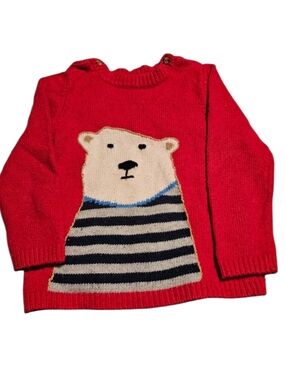 Baby Boden Sweater with Bear Shoulder Buttons Infant Toddler Size 18-24 months